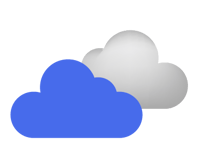 Hybrid Cloud Icon